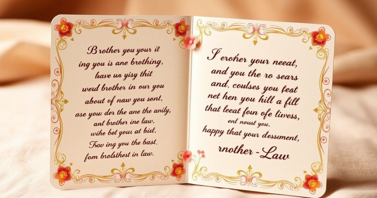 50+ Heart-Touching Messages for Brother-in-Law