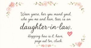 75+ Heart Touching Messages for My Daughter-in-Law