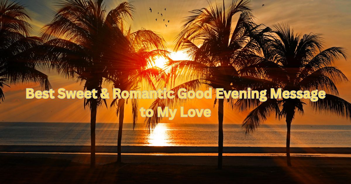 Best Sweet & Romantic Good Evening Message to My Love