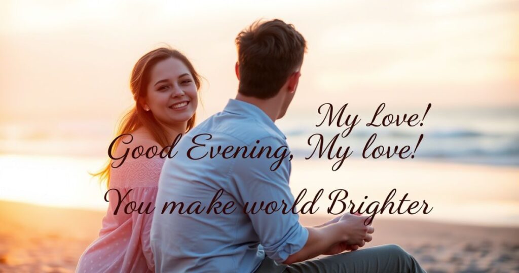 good evening love message to make her-smile
